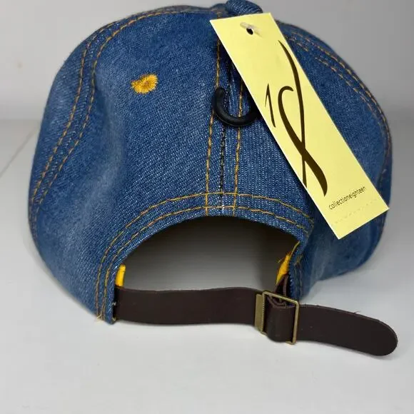 USA Denim Bedazzled Rhinestone American Flag Distressed Baseball Hat Cap NWT NEW - Picture 11 of 11